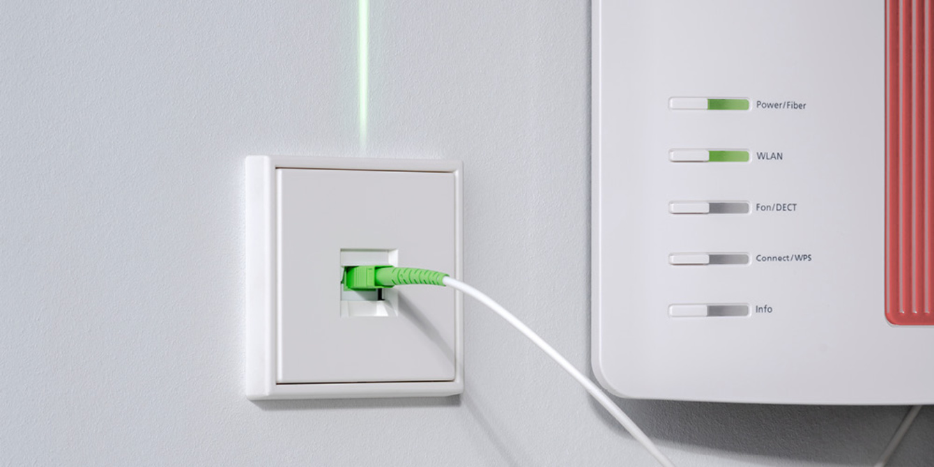 Die neuen Glasfaser-Anschlussdosen bei Elektroservice Elmar Baumgart in Güntersleben